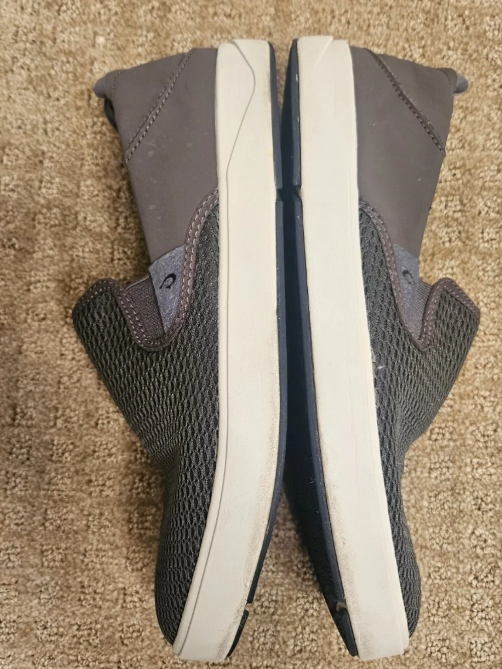 OluKai Lae'ahi Shoes Men's 11 Gray Slip On Mesh Casual Comfort Loafers Summer